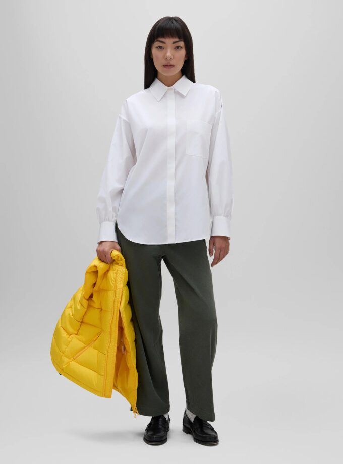 camisa de popelina de algodon - blanco ASPESI