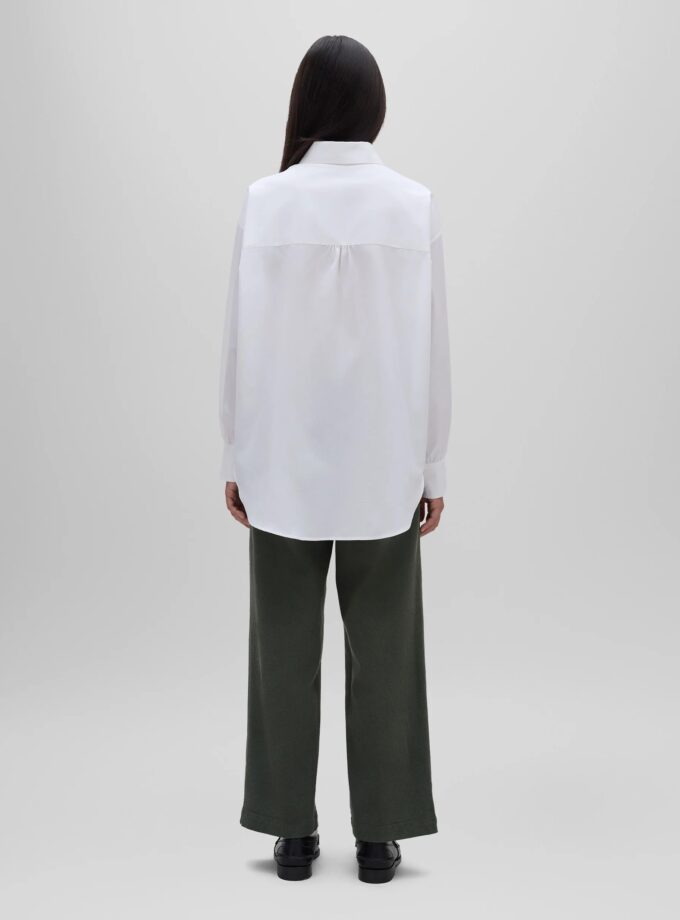 camisa de popelina de algodon - blanco ASPESI