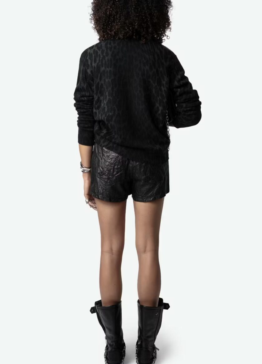 Jersey de 100% Cachemira Pravis de Leopardo ZADIG ET VOLTAIRE - Imagen 3