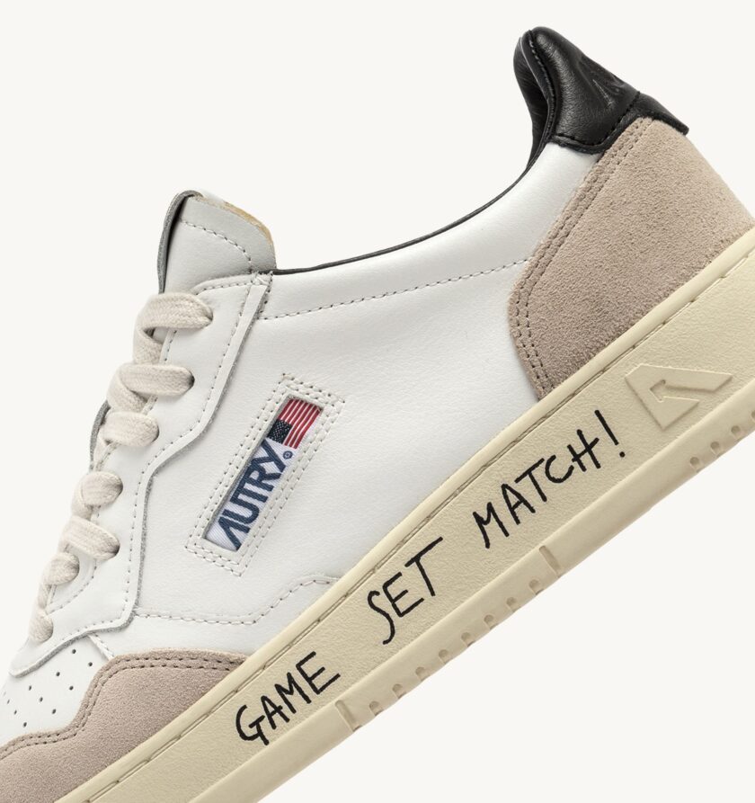 ZAPATILLAS MEDALIST LOW BLANCAS DE PIEL Y ANTE CON LETRAS Autry - Imagen 2