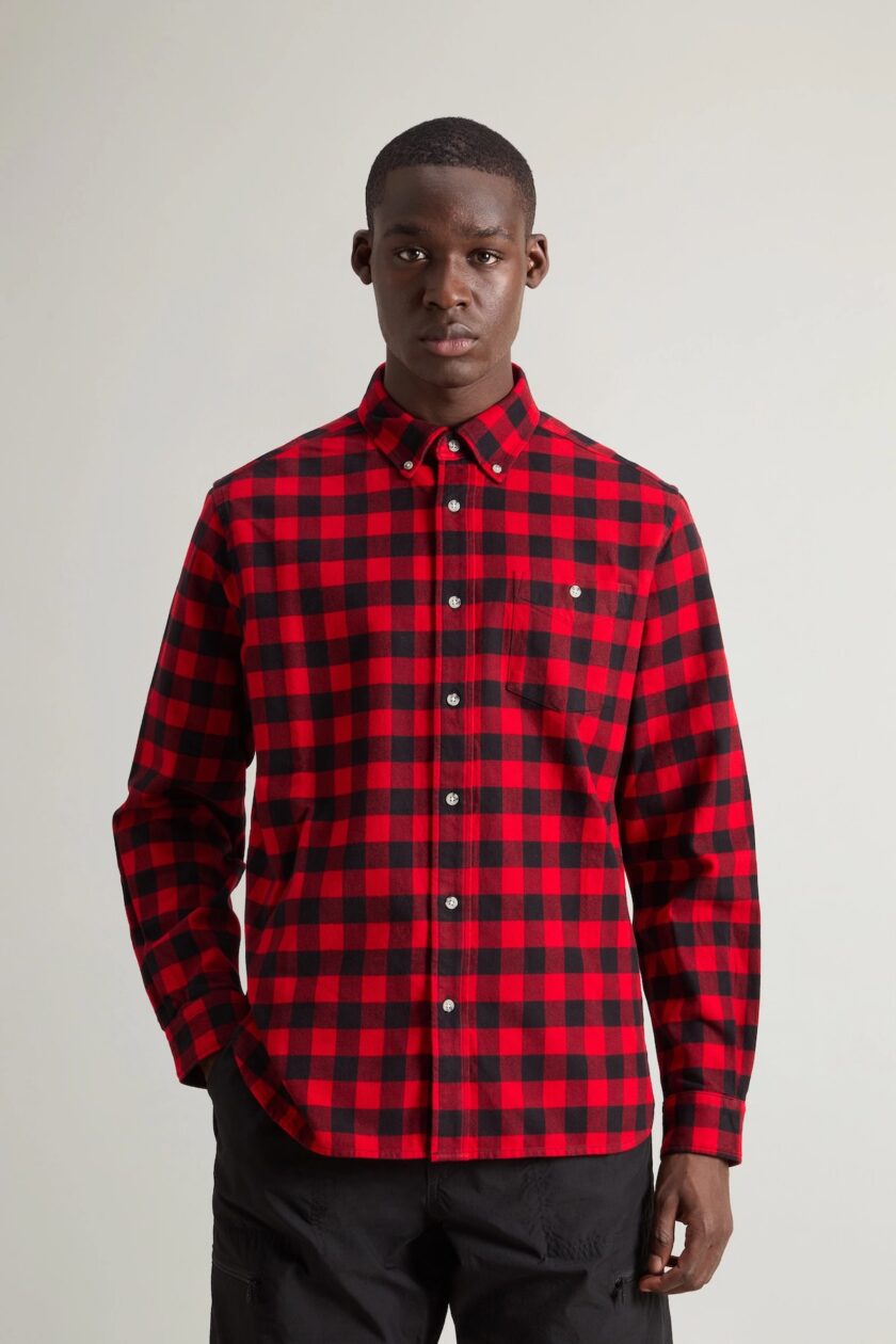 Camisa de franela con estampado a cuadros WOOLRICH - Imagen 2
