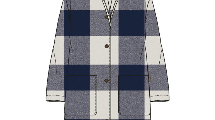 ABRIGO  COLOR NAVY BUFFALO WOOLRICH