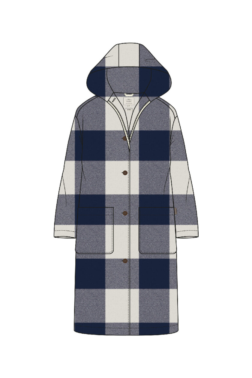 ABRIGO  COLOR NAVY BUFFALO WOOLRICH - Imagen 2
