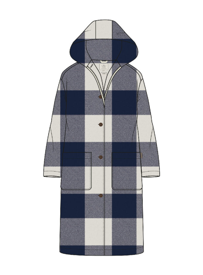 ABRIGO COLOR NAVY BUFFALO WOOLRICH