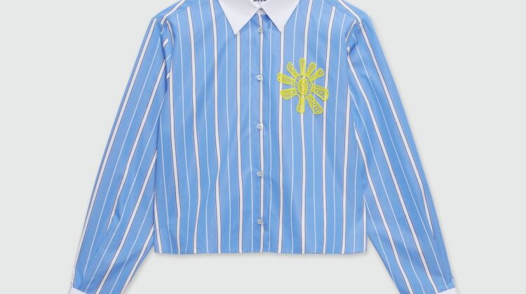 CAMISA  COLOR azul MSGM