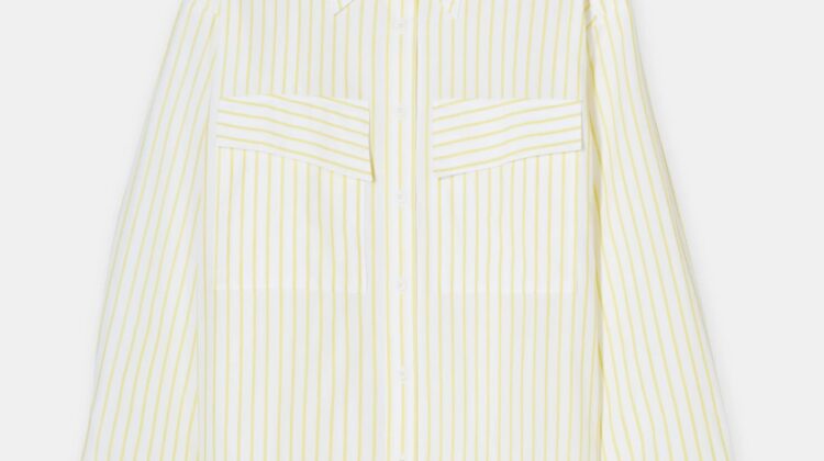Blusa camisera de algodón a rayas 28778