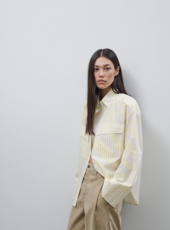 Blusa camisera de algodón a rayas CLOSED