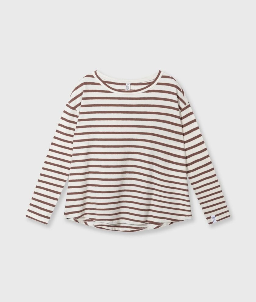 CAMISETA DE MANGA LARGA DE LINO A RAYAS 10DAYS