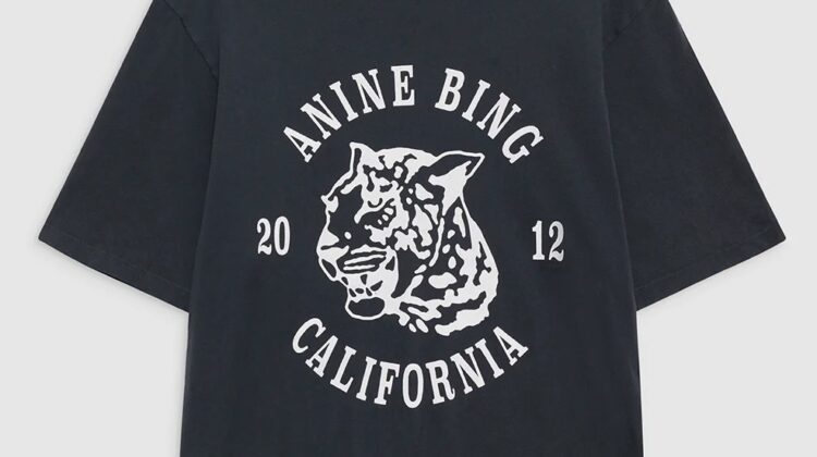 CAMISETA  COLOR WASHED  CHARCOAL ANINE BING