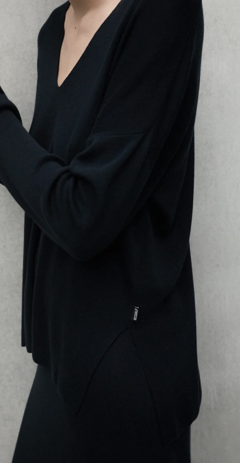 Jersey Gracili negro ECOALF - Imagen 2
