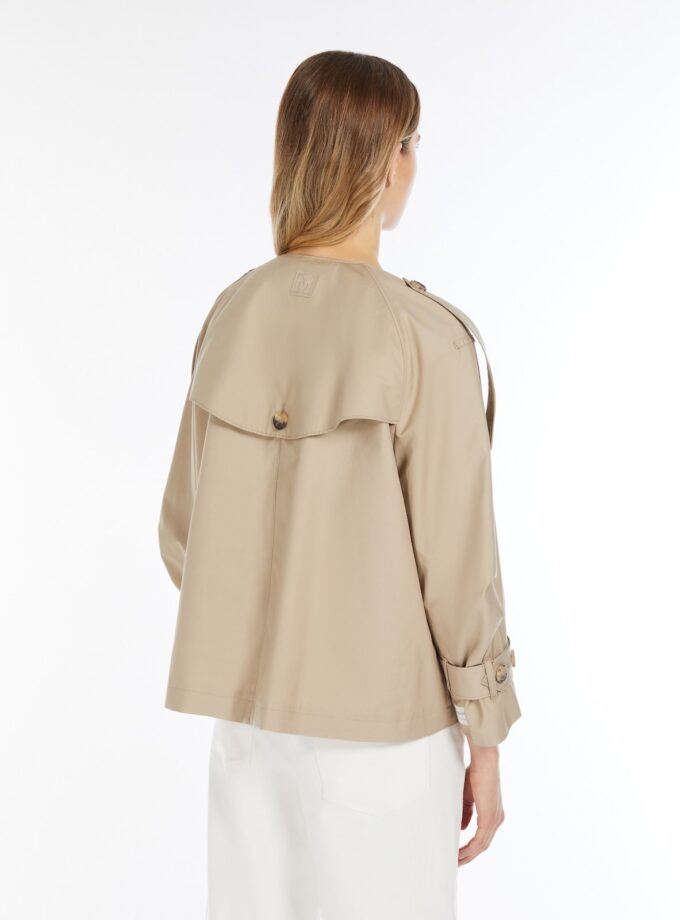 Gabardina con cuello redondo de sarga impermeable MAX MARA
