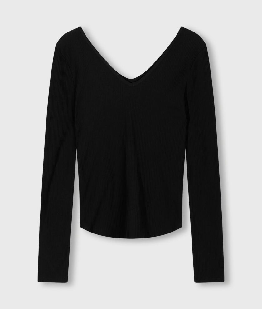 v-neck long sleeve ballet top 10DAYS