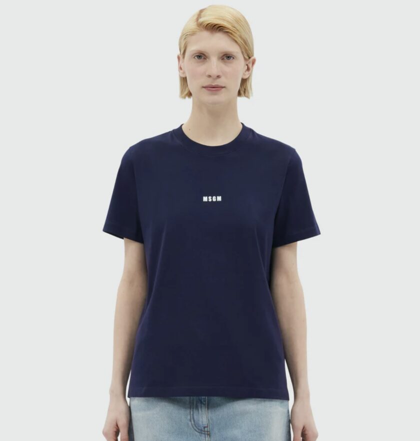 CAMISETA  COLOR AZUL MARINO MSGM - Imagen 2