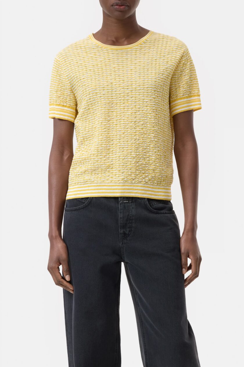 CAMISETA  COLOR AMARILLO-BLANCO CLOSED - Imagen 2