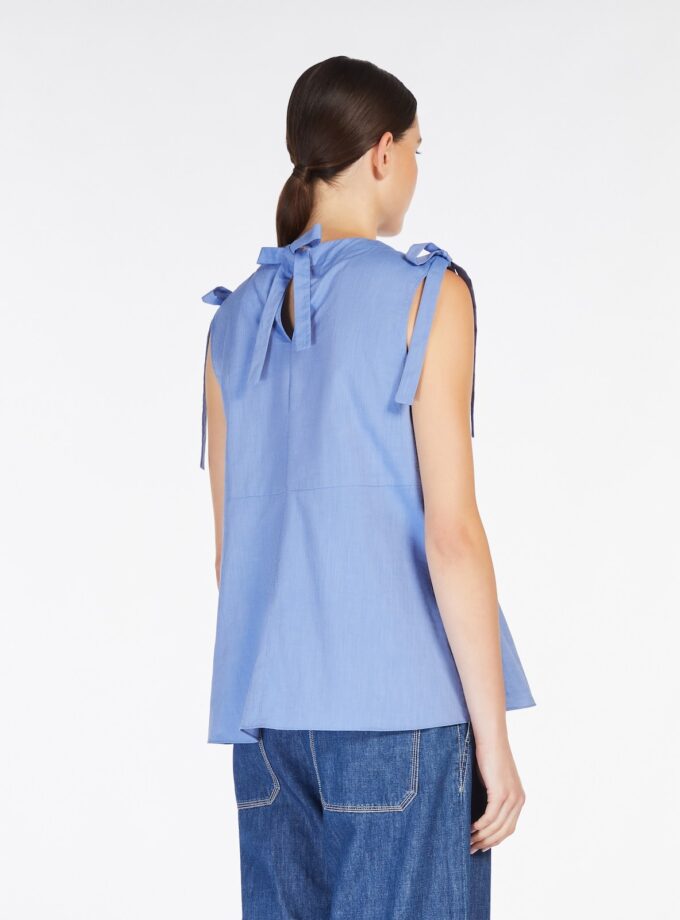 Top acampanado en tela de algodón MAX MARA