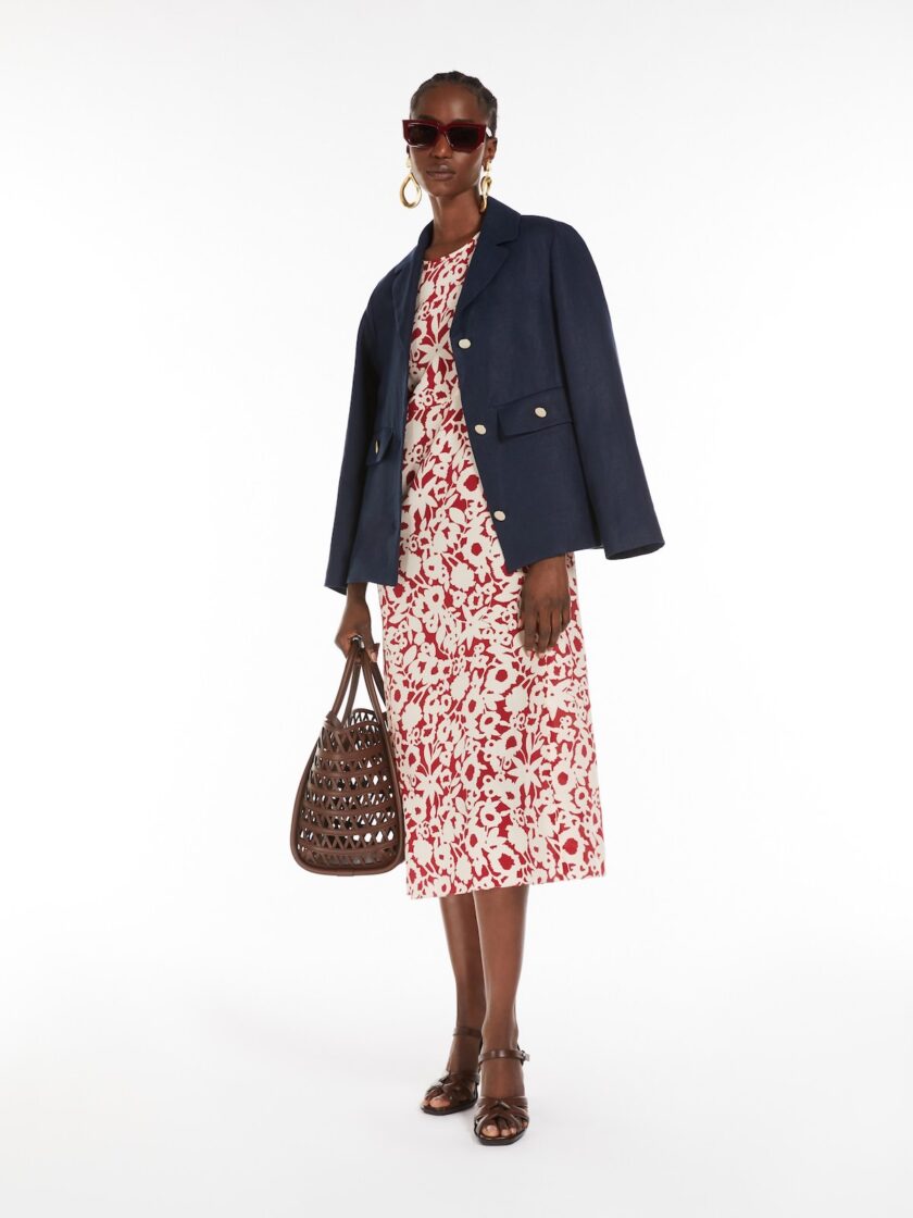Vestido largo de crepé estampado MAX MARA - Imagen 2