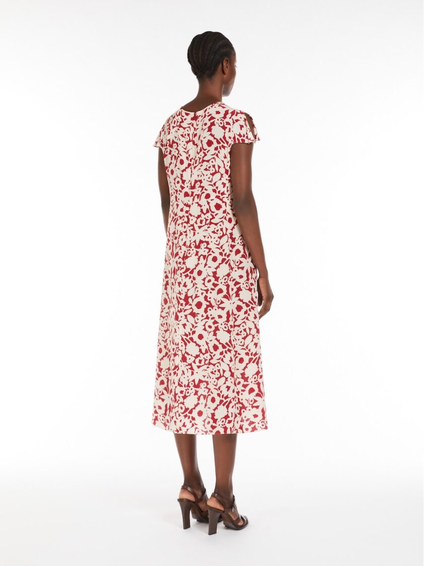 Vestido largo de crepé estampado MAX MARA - Imagen 3