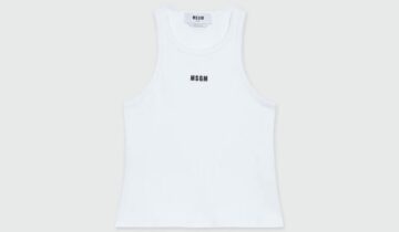 CAMISETA  COLOR BLANCO MSGM