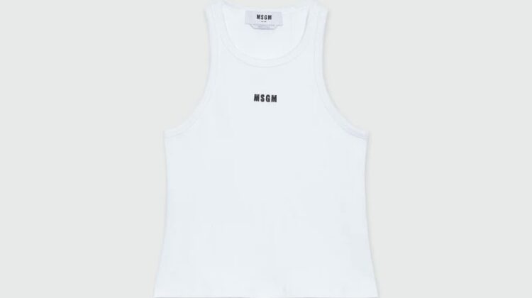 CAMISETA  COLOR BLANCO MSGM
