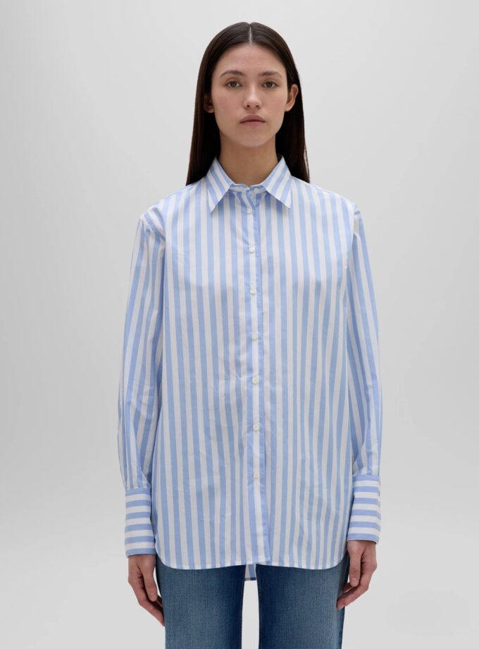 CAMISA DE POPELINA CON RAYAS VERTICALES ASPESI