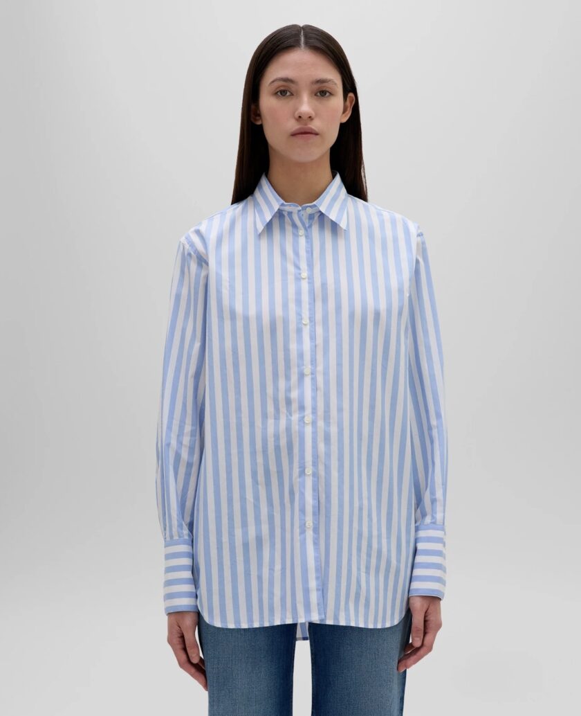 CAMISA DE POPELINA CON RAYAS VERTICALES ASPESI - Imagen 2