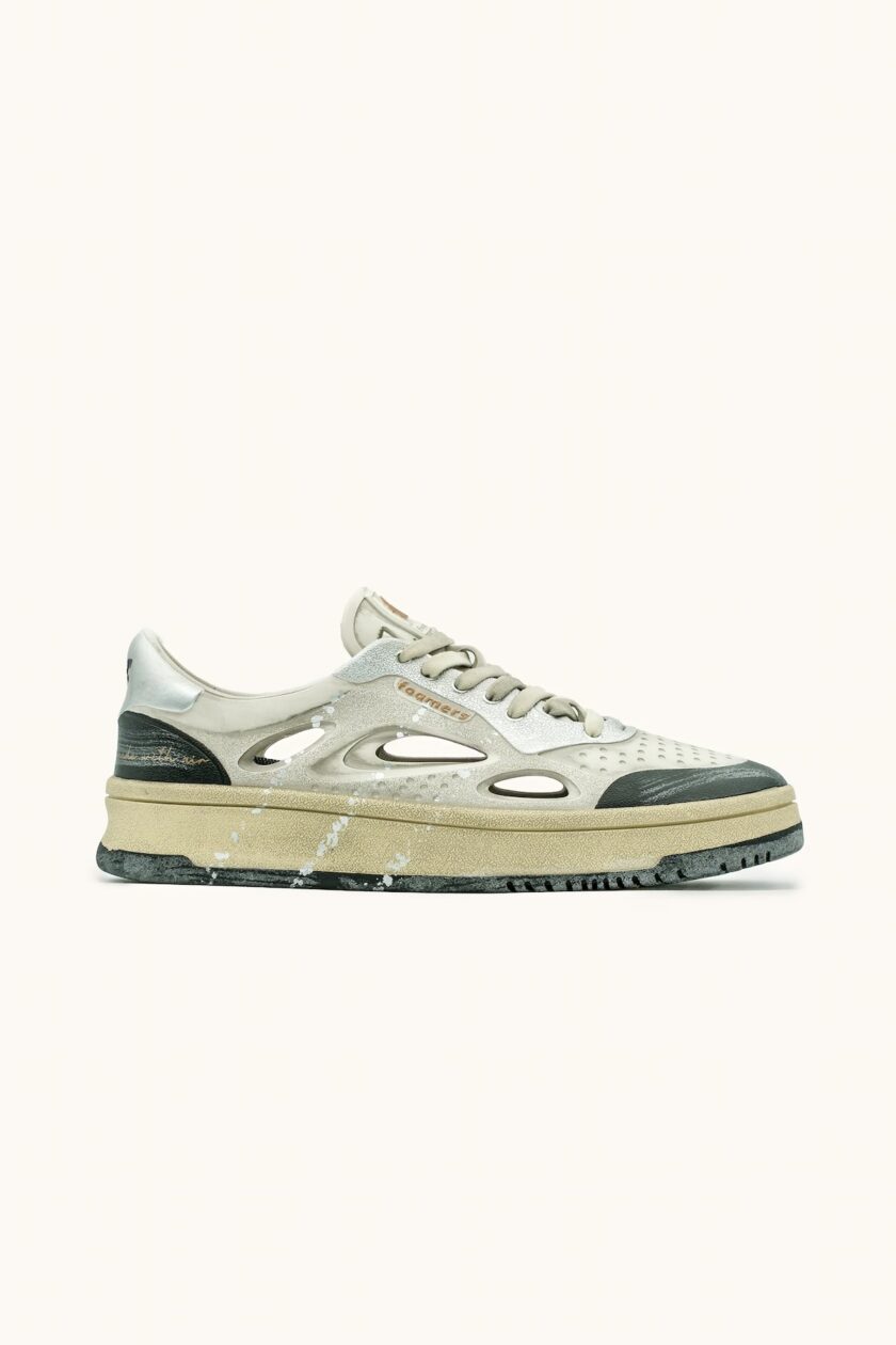 ? Sneakers Foamers ICON OFF WHITE/SILVER/BLACK - F6027