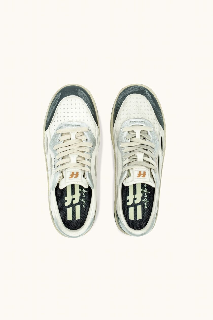 ? Sneakers Foamers ICON OFF WHITE/SILVER/BLACK - F6027 - Imagen 3