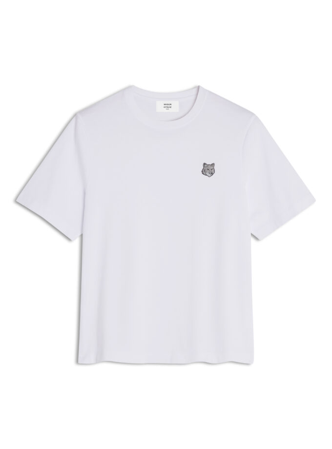 CAMISETA CÓMODA CON PARCHE DE CABEZA DE ZORRO MAISON KITSUNE