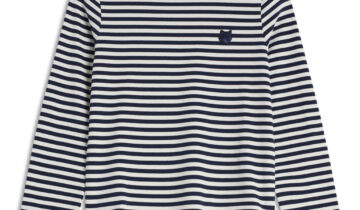 CAMISETA CLÁSICA MARINA CON PARCHE DE ZORRO MAISON KITSUNE