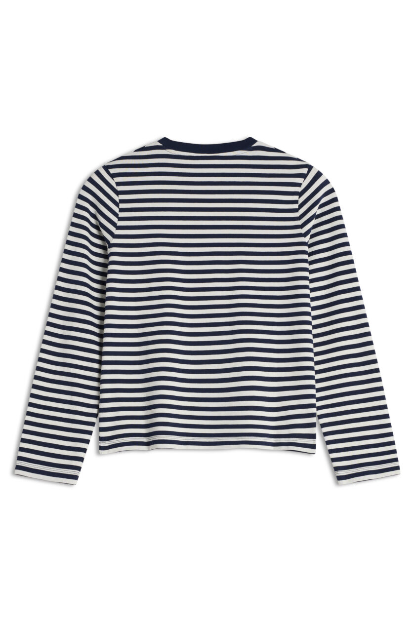 CAMISETA CLÁSICA MARINA CON PARCHE DE ZORRO MAISON KITSUNE - Imagen 2