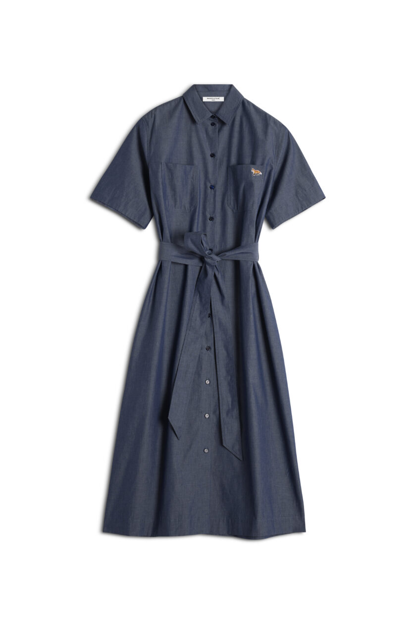 VESTIDO CAMISA CON DOBLE BOLSILLO MAISON KITSUNE - Imagen 3