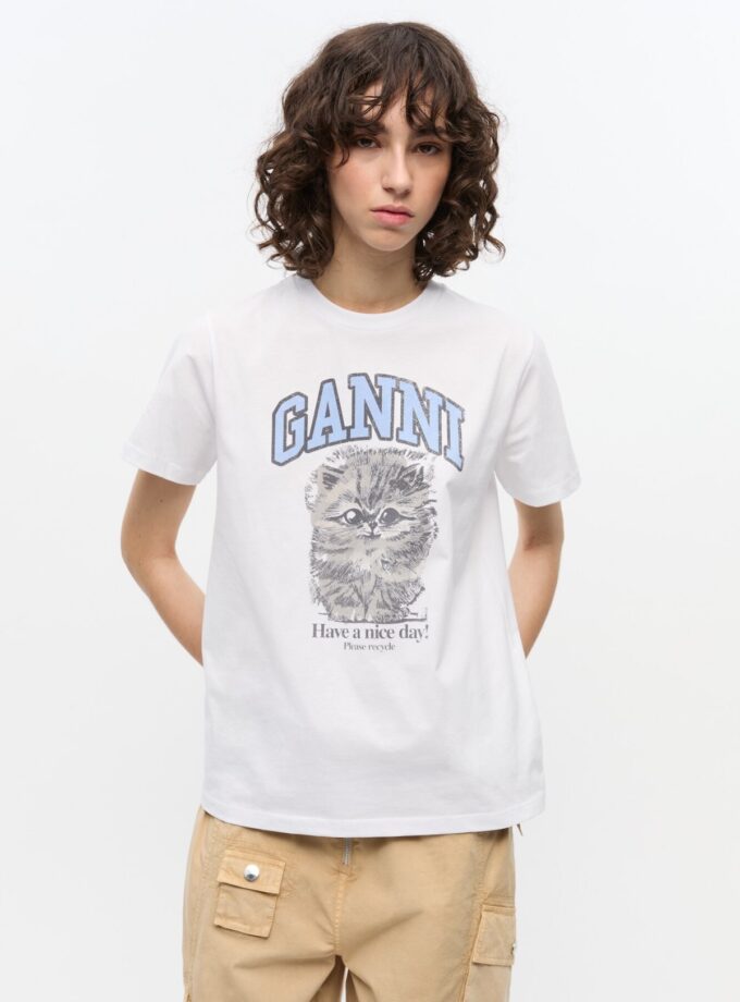 CAMISETA COLOR blanco GANNI
