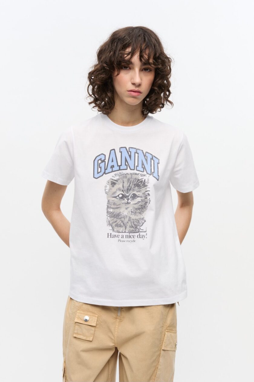 CAMISETA  COLOR blanco GANNI - Imagen 2