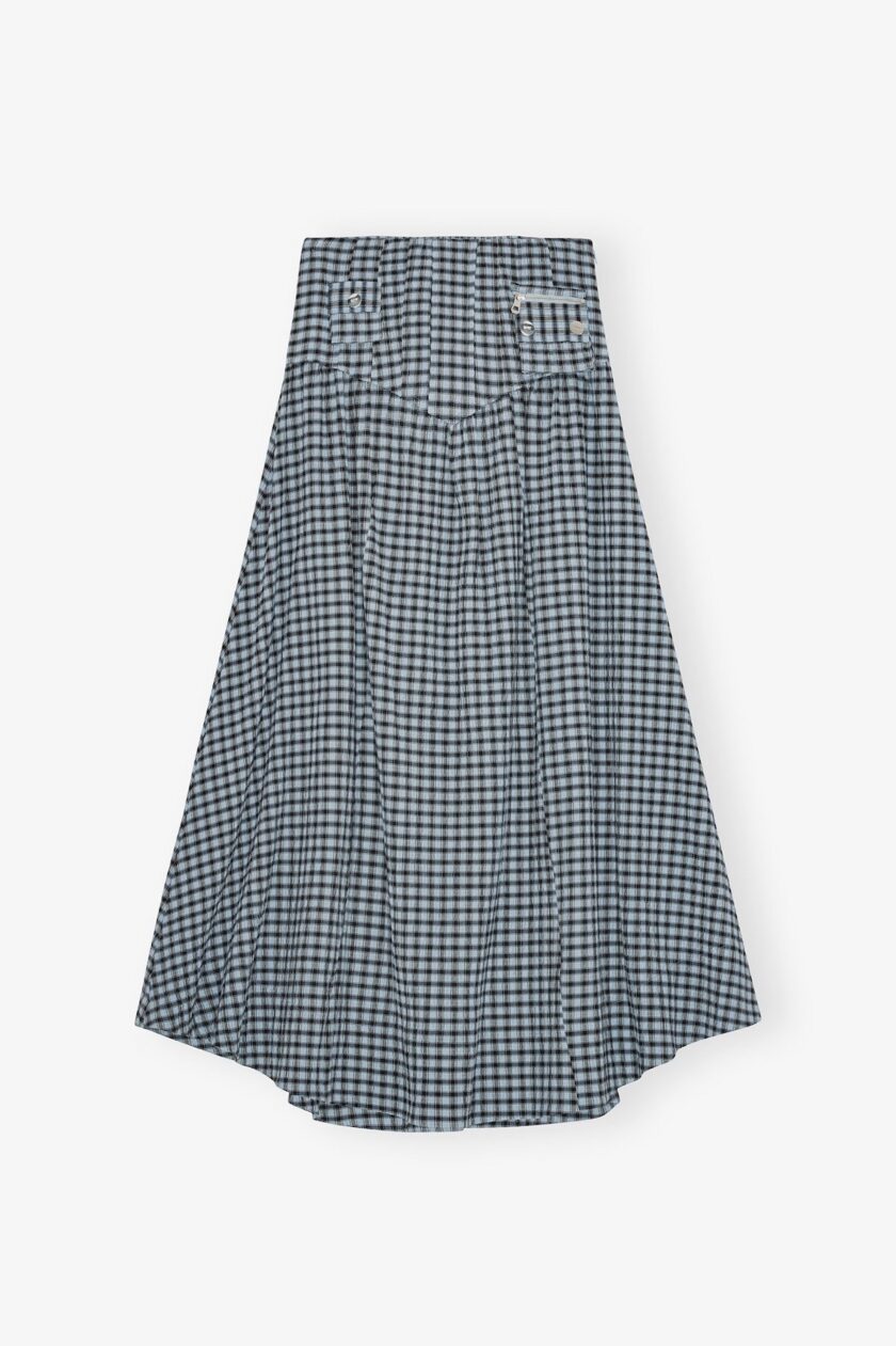 FALDA  COLOR AZUL GANNI