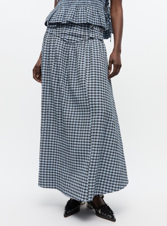 FALDA COLOR AZUL GANNI