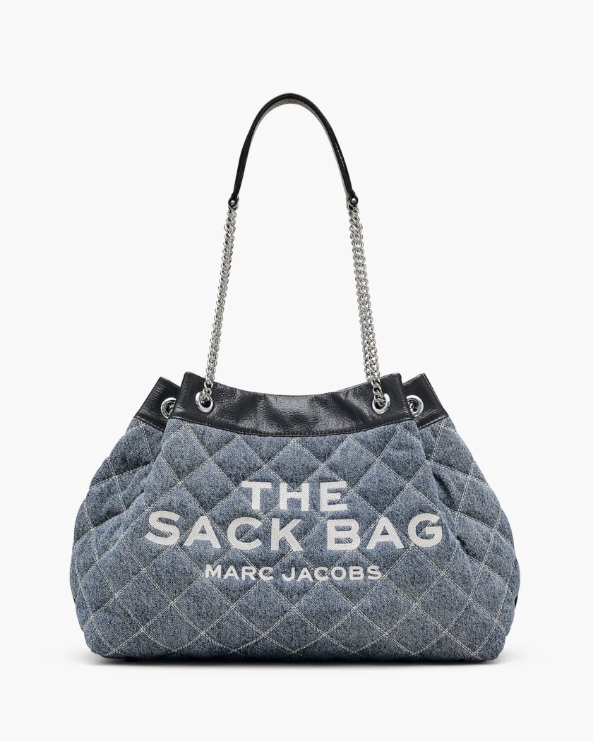 The Quilted
Denim Large Chain Sack Bag MARC JACOBS