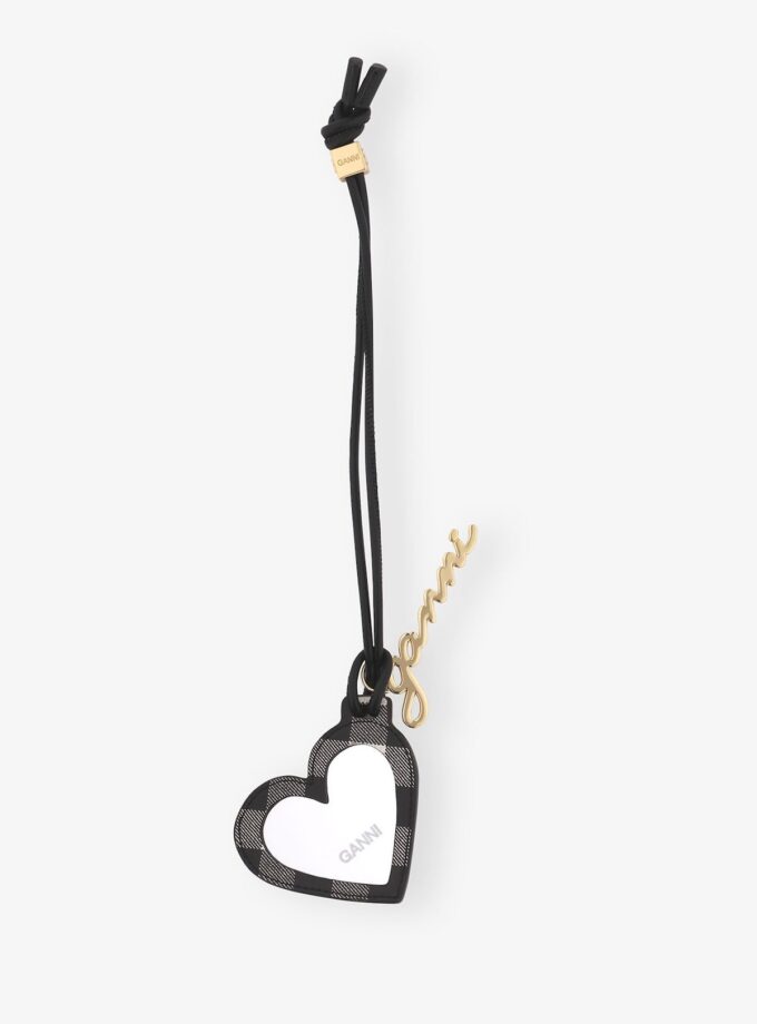 Espejo de corazón Bou de GANNI negro