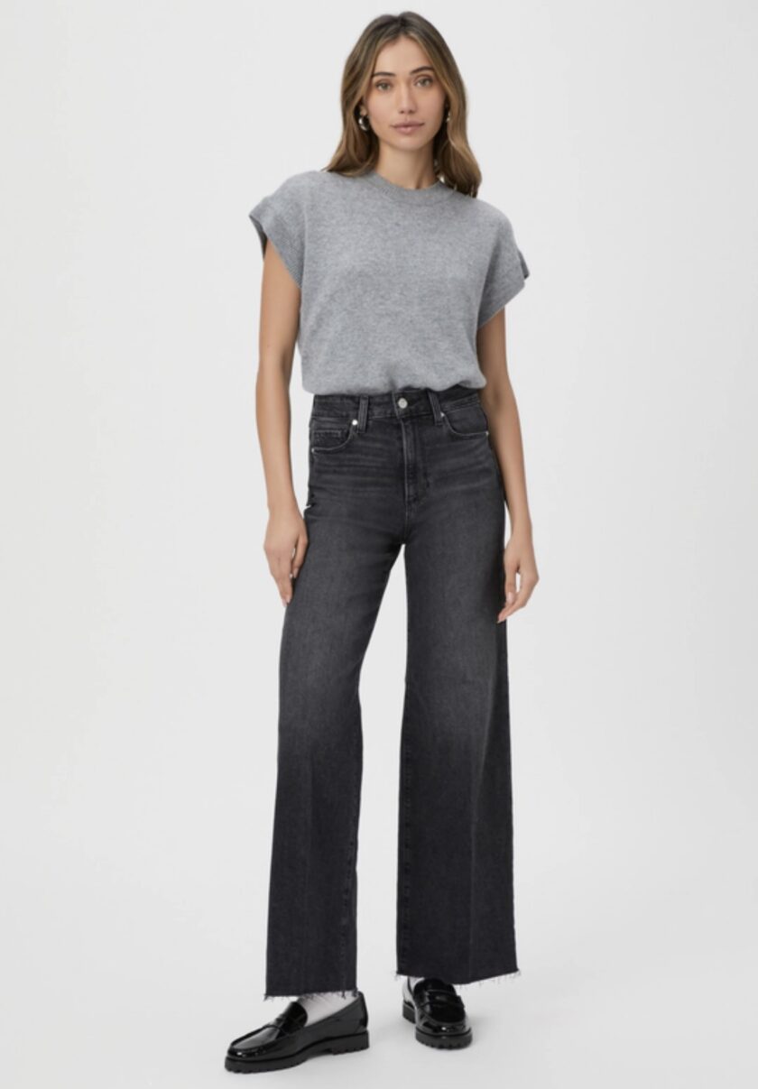 PANTALON  COLOR NEGRO PAIGE - Imagen 3