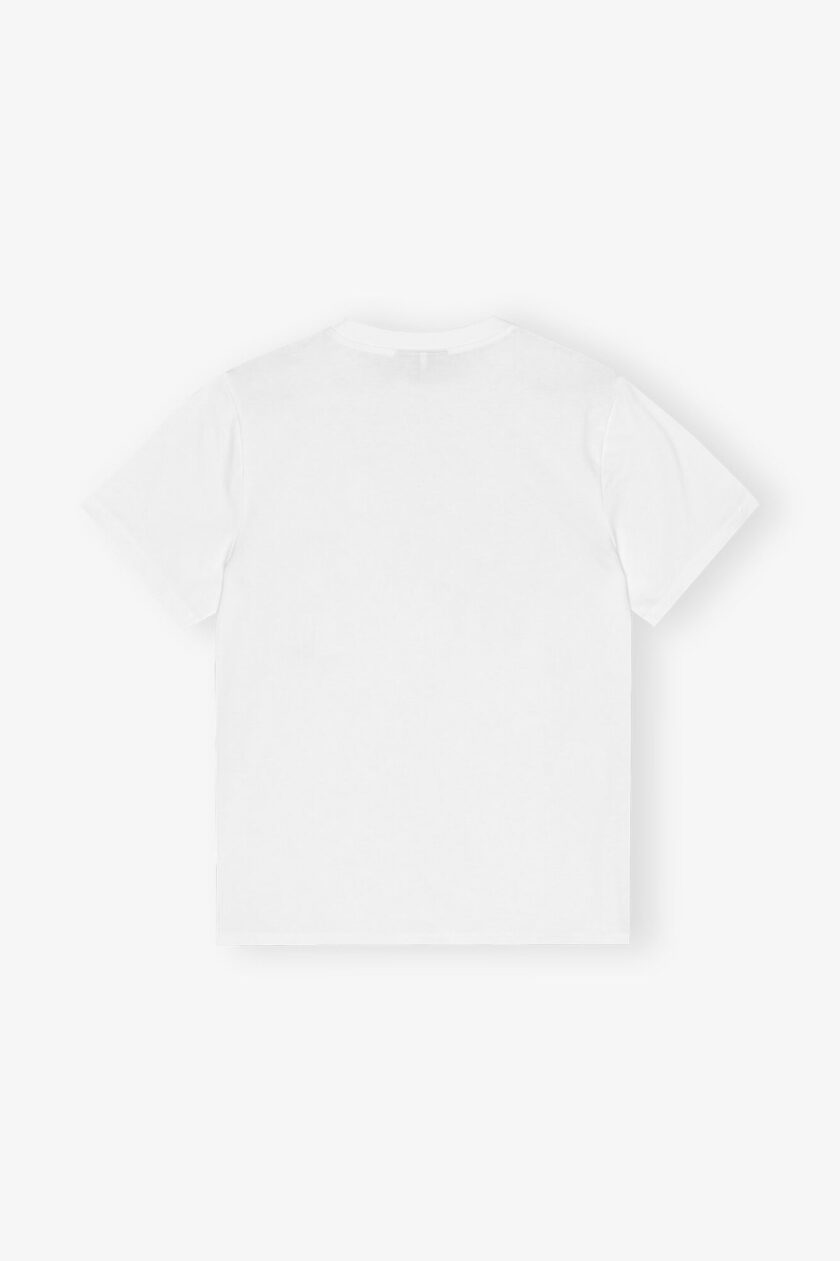 Camiseta básica holgada de punto blanco con estampado de cerezas GANNI - Imagen 3