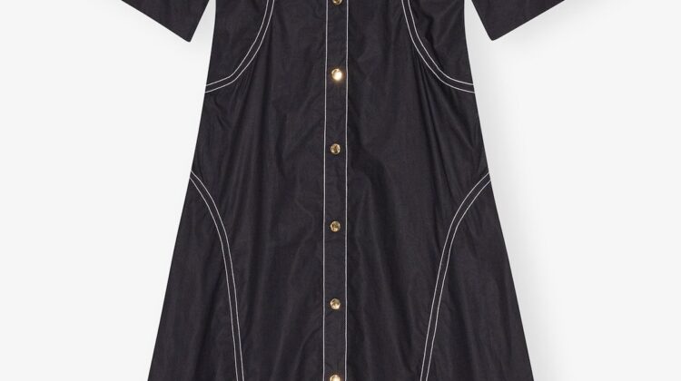 VESTIDO  COLOR NEGRO GANNI