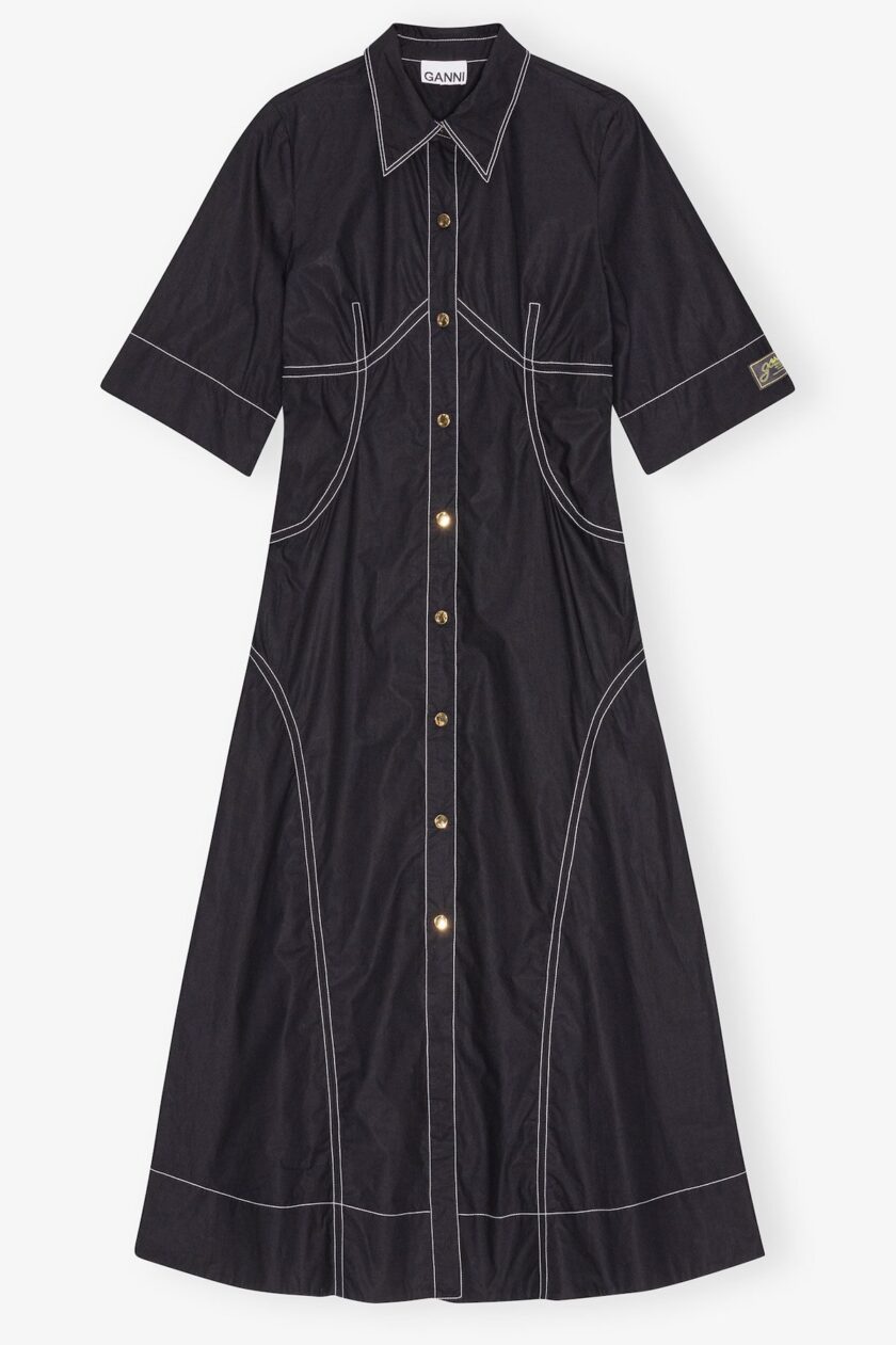 VESTIDO  COLOR NEGRO GANNI