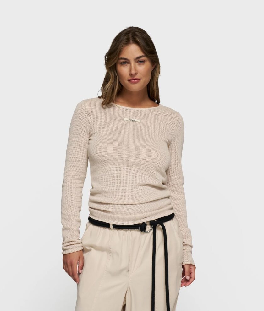 CAMISETA  COLOR beige 10DAYS - Imagen 3