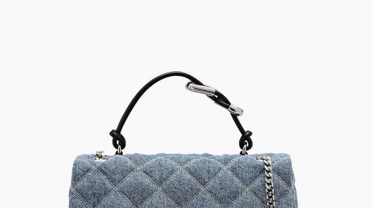 The Quilted
Denim Dual Convertible Shoulder Bag MARC JACOBS