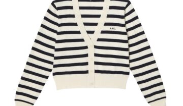 CHAQUETA  COLOR CRUDO RAYAS NEGRAS A.P.C.