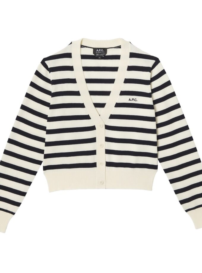 CHAQUETA COLOR CRUDO RAYAS NEGRAS A.P.C.