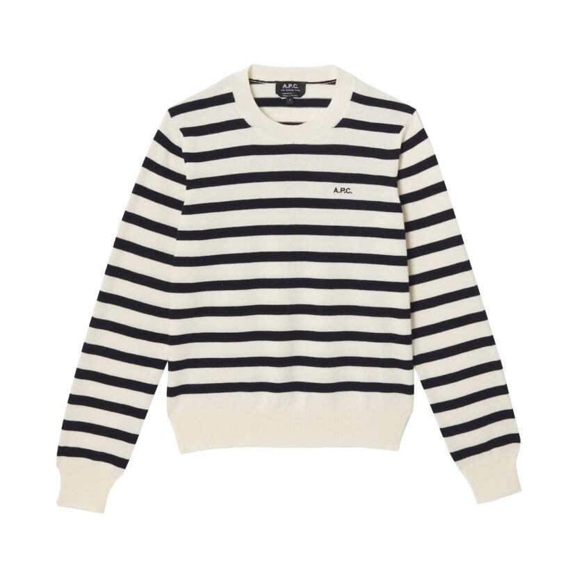 JERSEY  COLOR CRUDO RAYAS NEGRAS A.P.C. - Imagen 3
