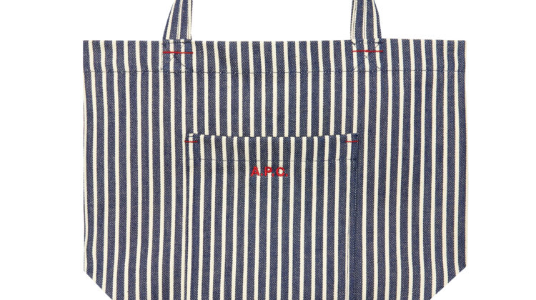 BOLSO  COLOR BLEU FONCE BLANC A.P.C.