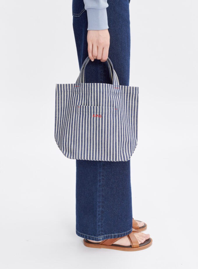 BOLSO COLOR BLEU FONCE BLANC A.P.C.