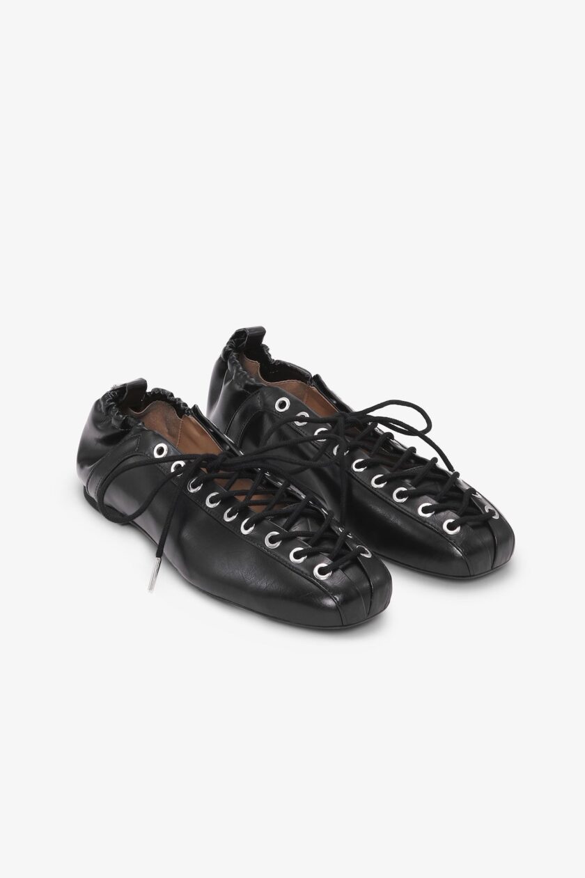 Bailarinas negras con cordones Oleatex GANNI - Imagen 3