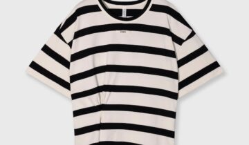 Camiseta con rayas fruncidas 10DAYS